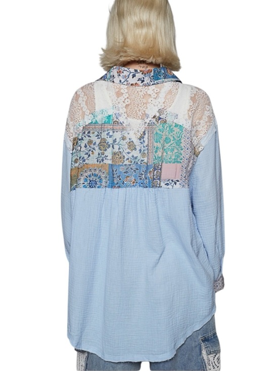 8800:  POL NEW TOP BLUE MULTI (R2F) - Picture 2 of 2